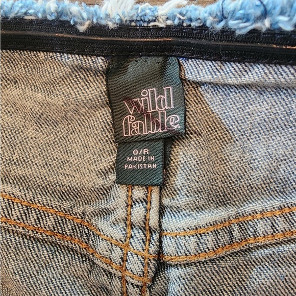 Wild fable medium wash Denim full length skirt size 0 regular - Picture 3 of 3